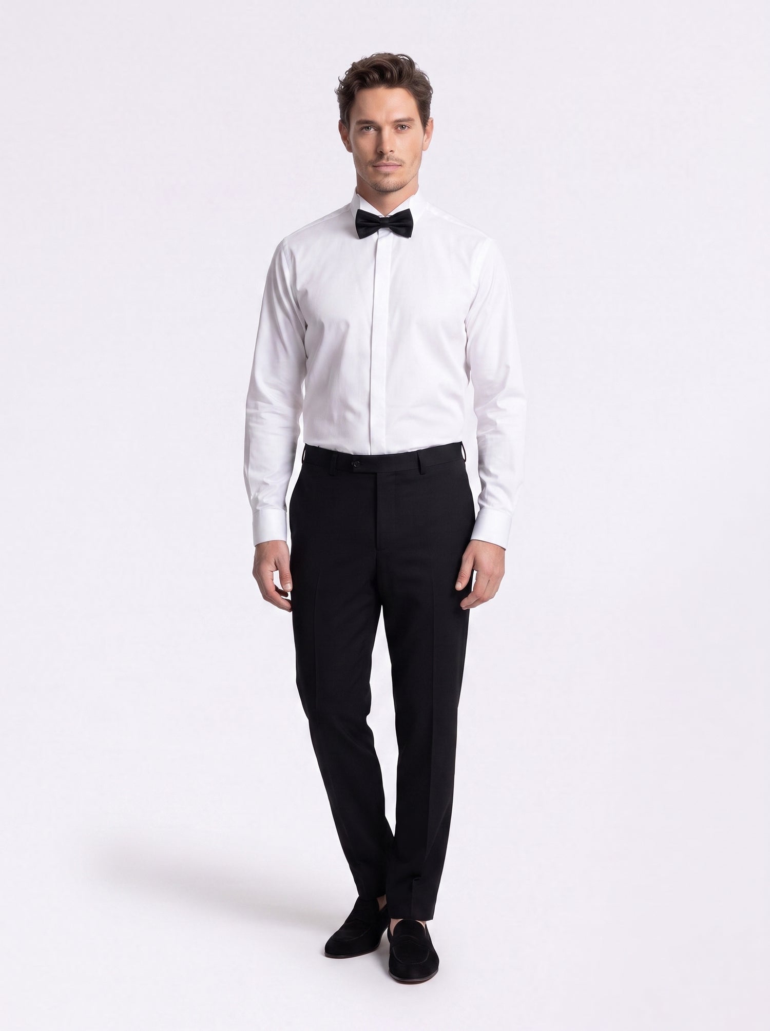 Camisa blanca de ceremonia cuello esmoquin