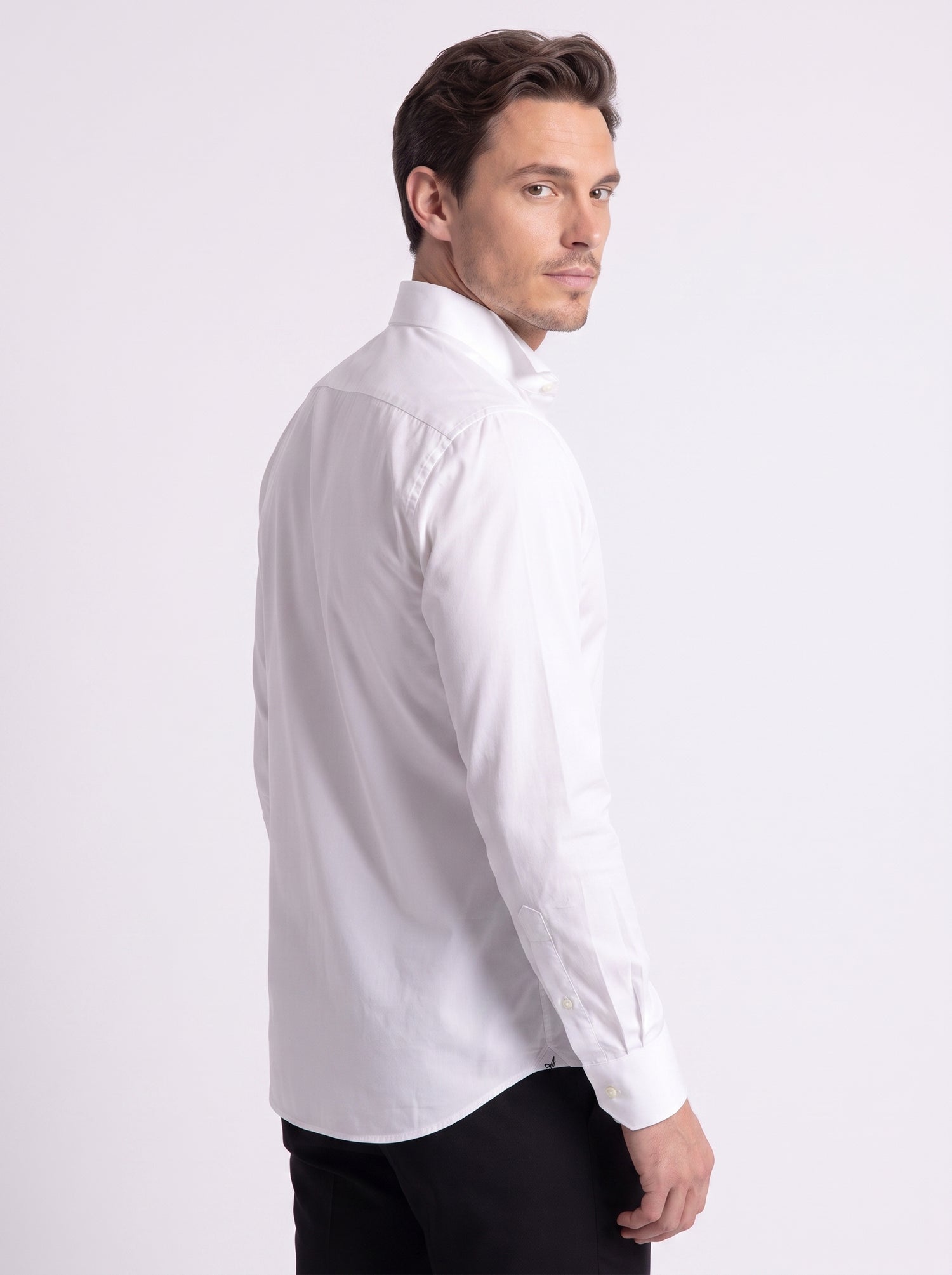 Camisa blanca de ceremonia cuello esmoquin