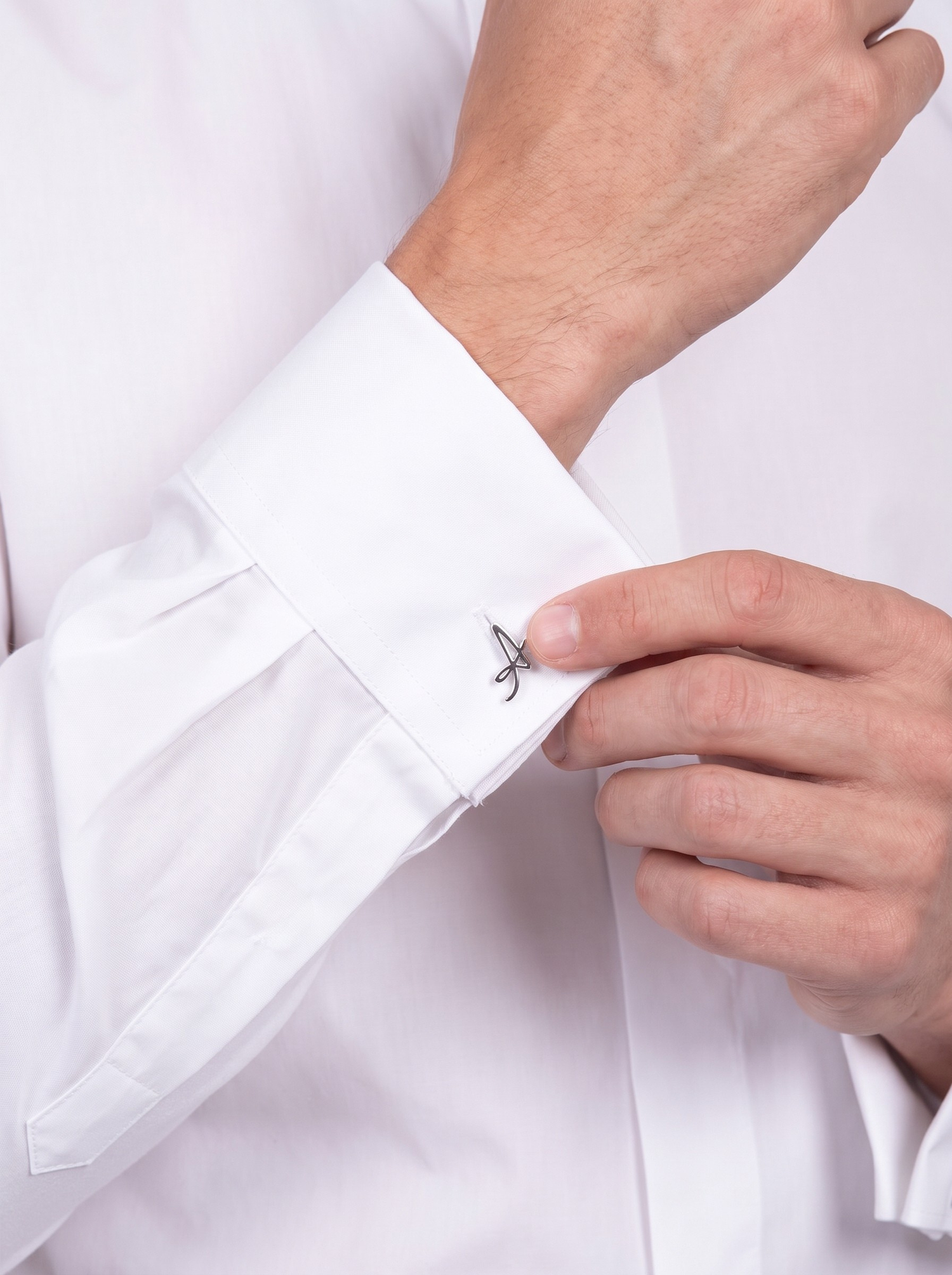 White formal shirt with tuxedo collar
