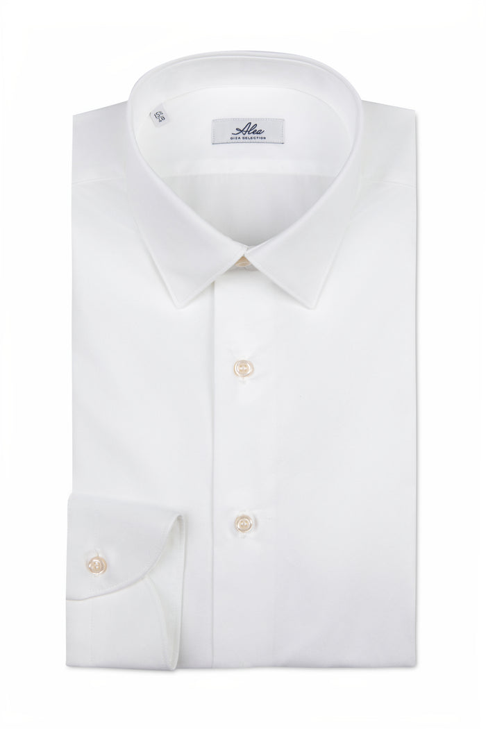 Camisa de hombre lisa de algodón doble retorcido