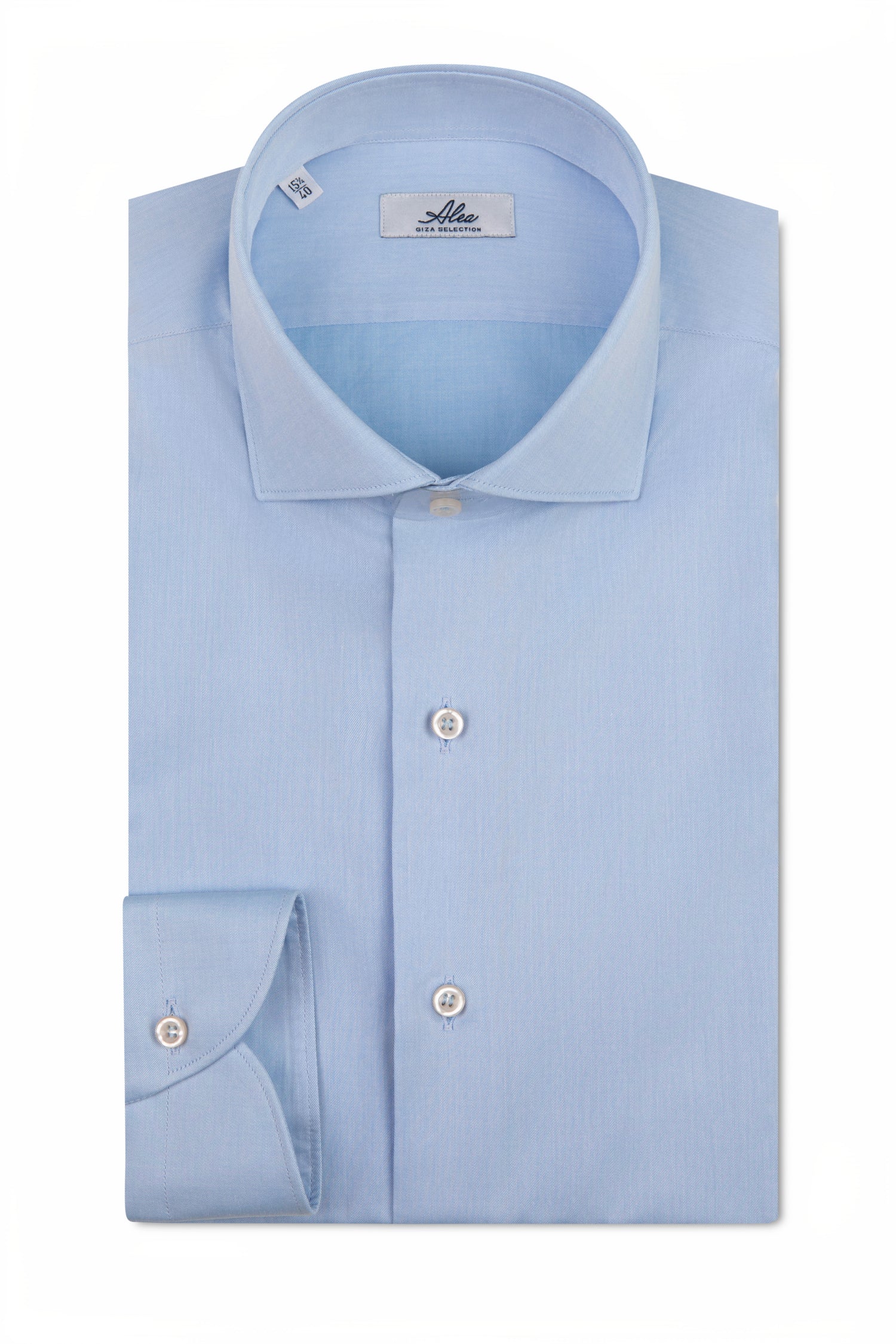 Camisa clásica azul claro liso