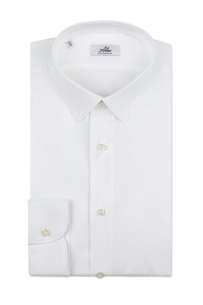 Camisa blanca elástica para hombre