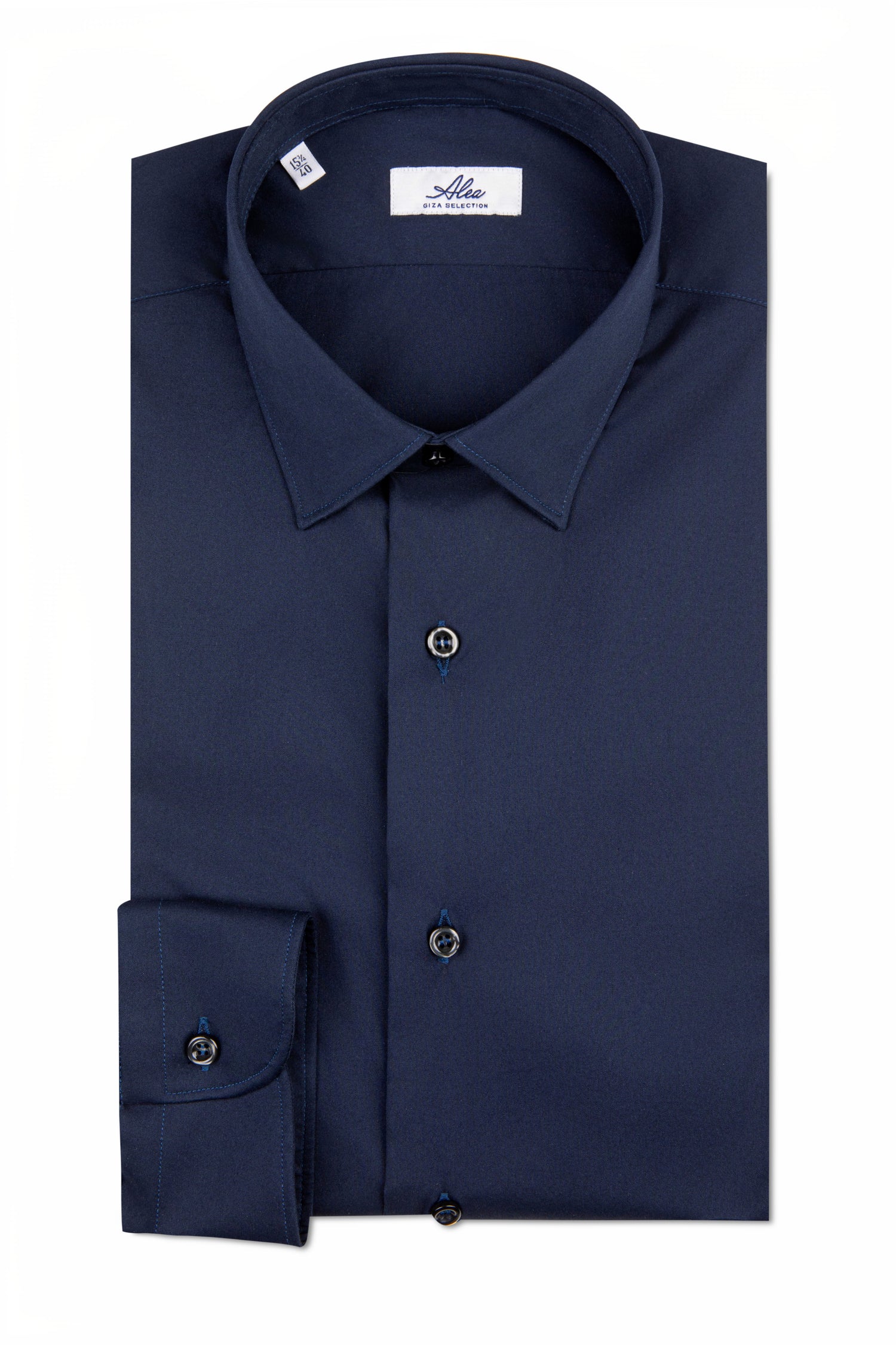 Camisa azul elástica para hombre