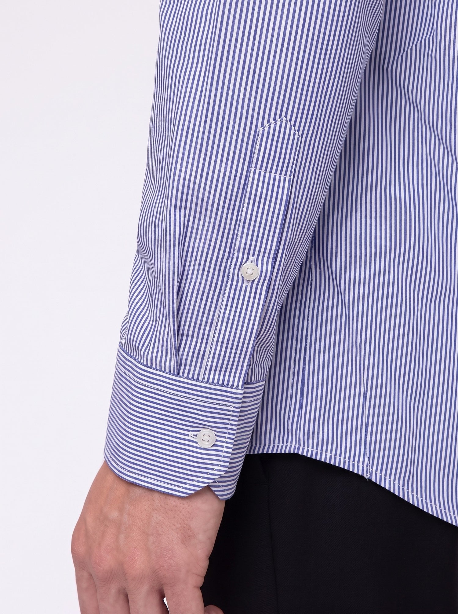 Thin blue striped shirt