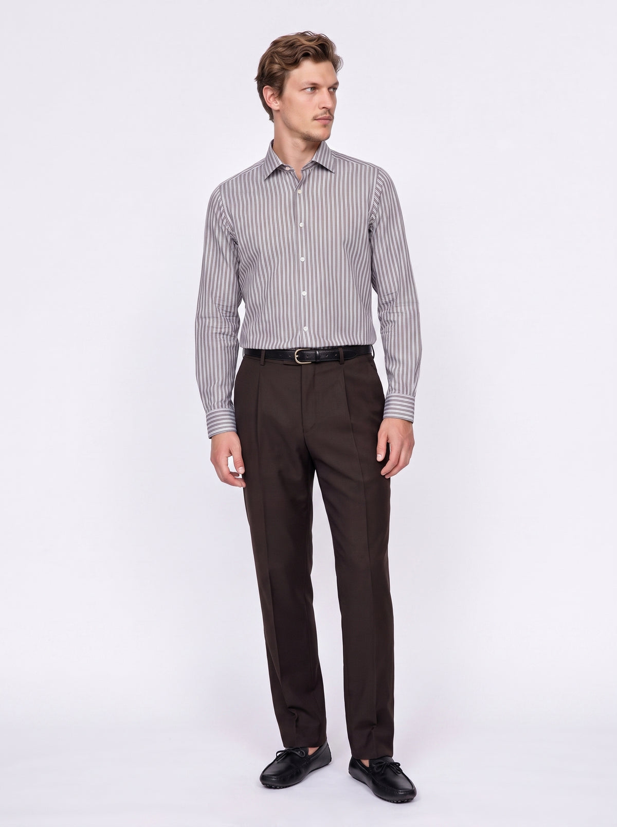 Camicia cotone egiziano doppio ritorto rigata
