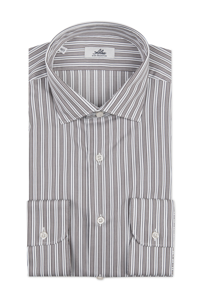 Egyptian cotton double-twisted striped shirt