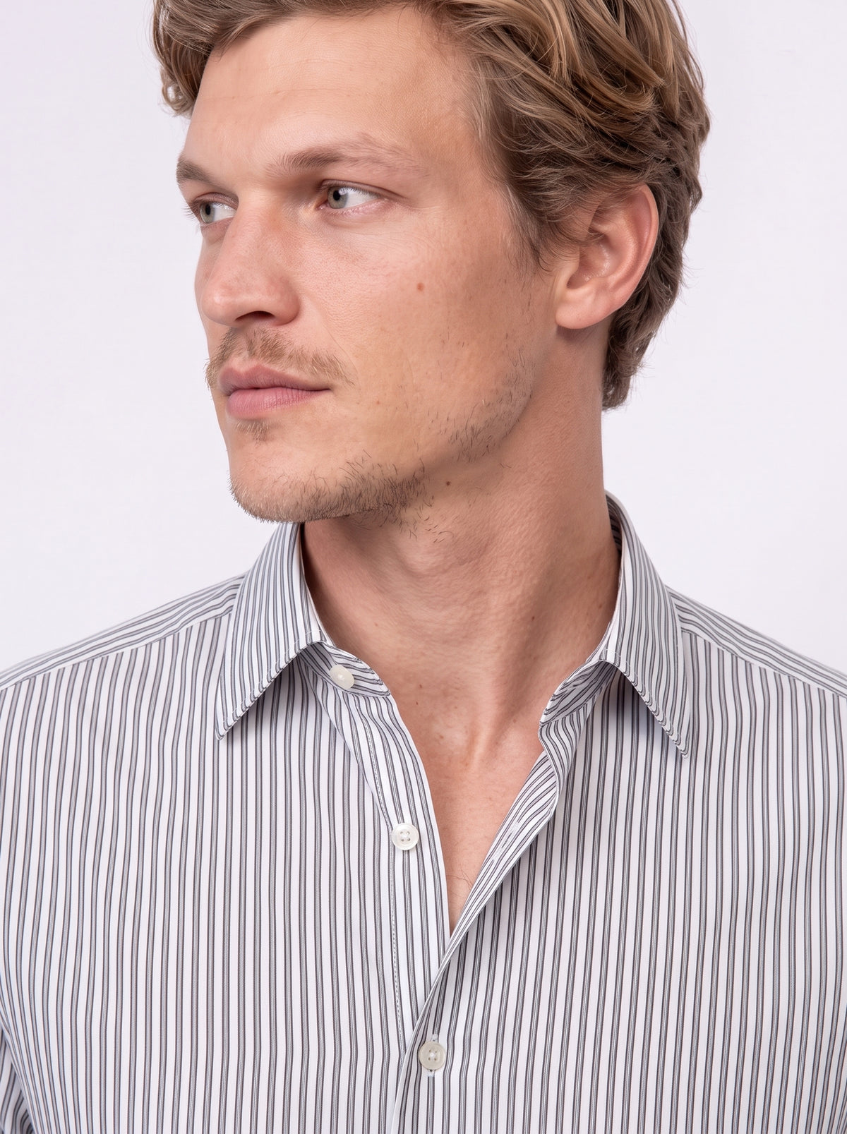 Camicia cotone egiziano doppio ritorto rigata