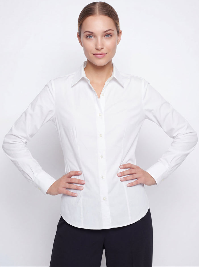 Camicia sottogiacca vestibilità slim cotone elasticizzato
