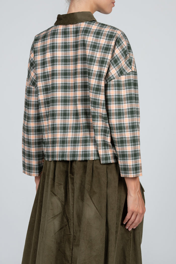 Camisa de mujer a cuadros de franela