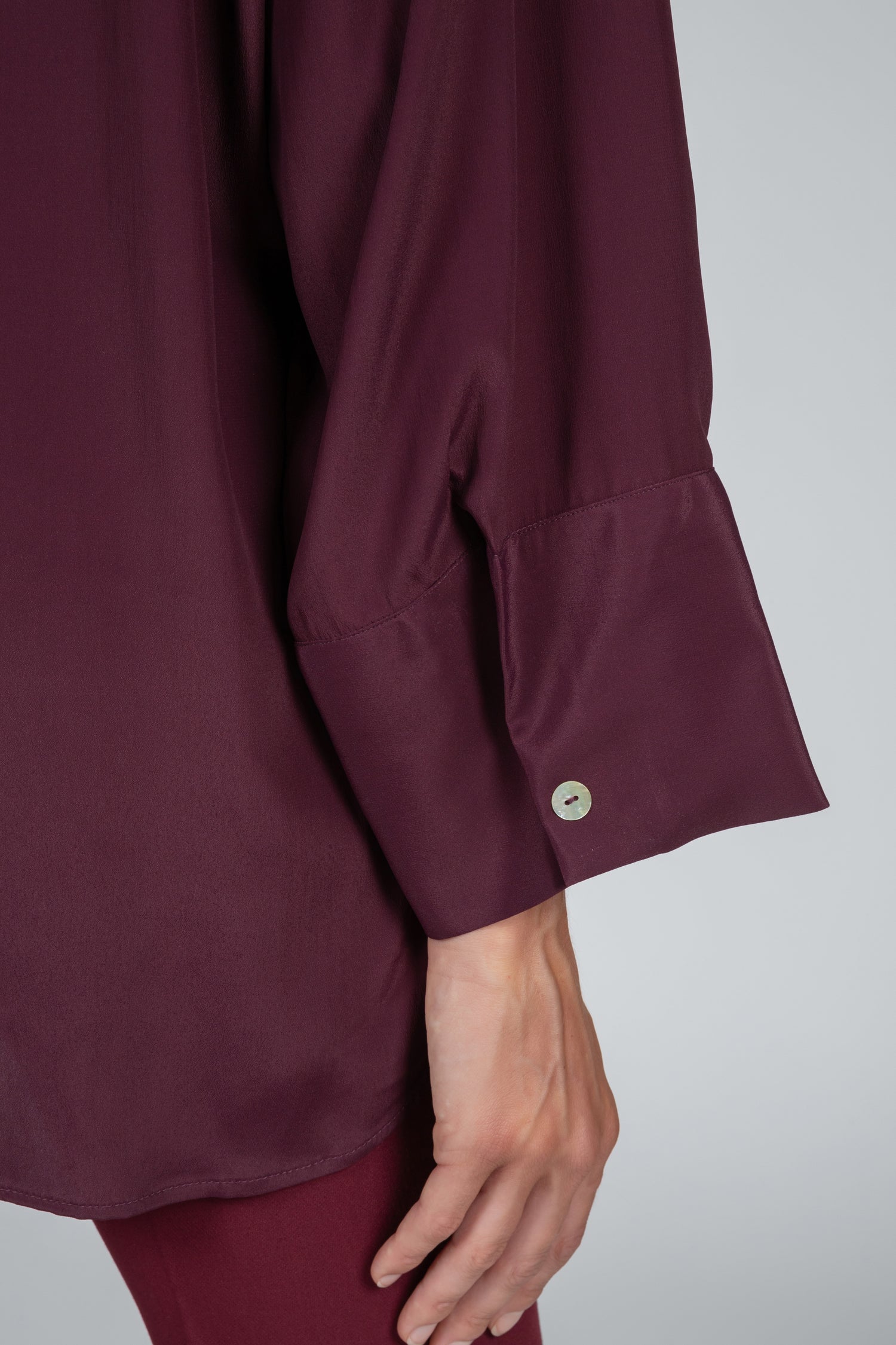 Camicia da donna elegante bordeaux