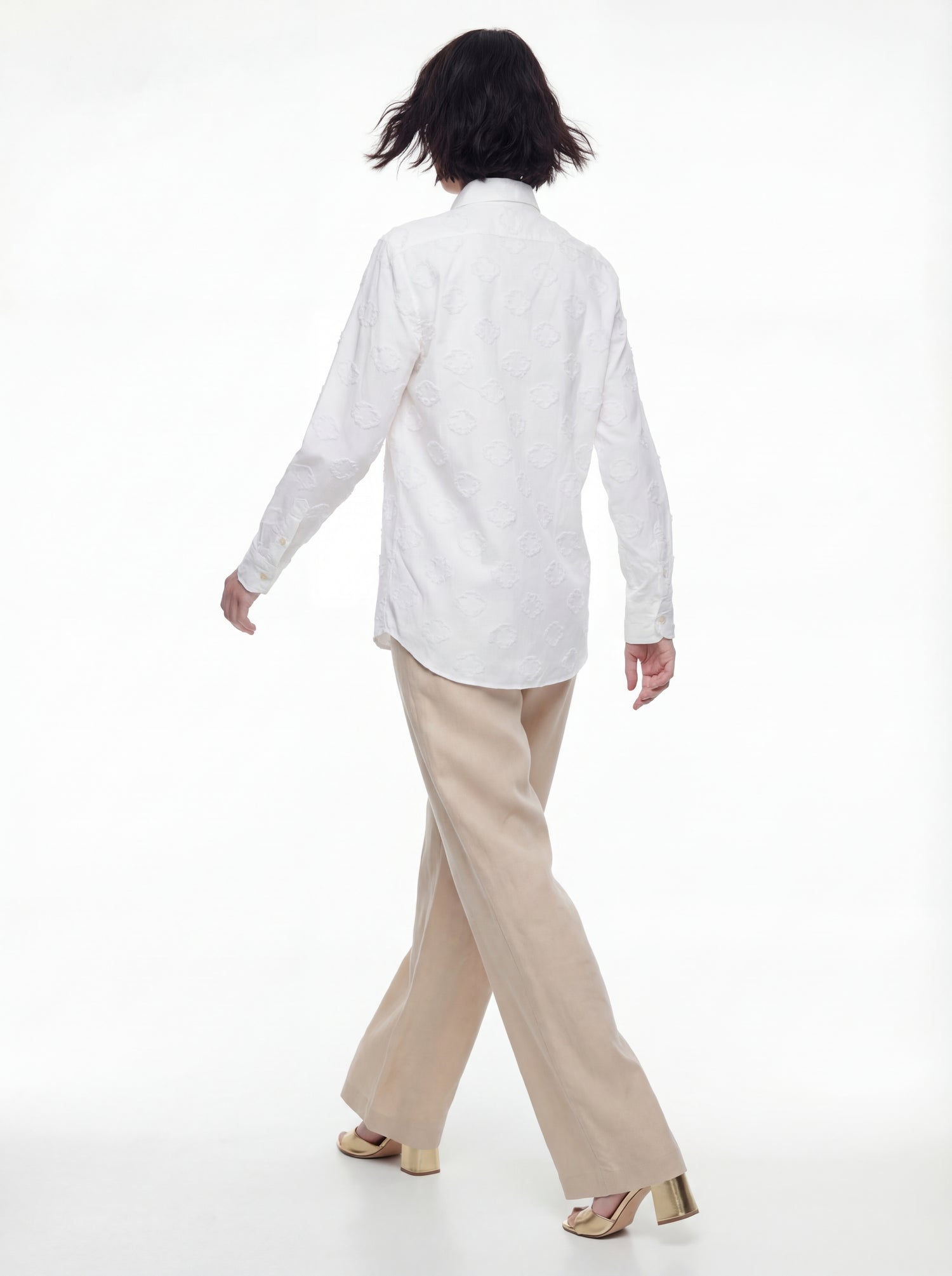 Camicia sottogiacca tessuto operato collo classico vestibilità regular