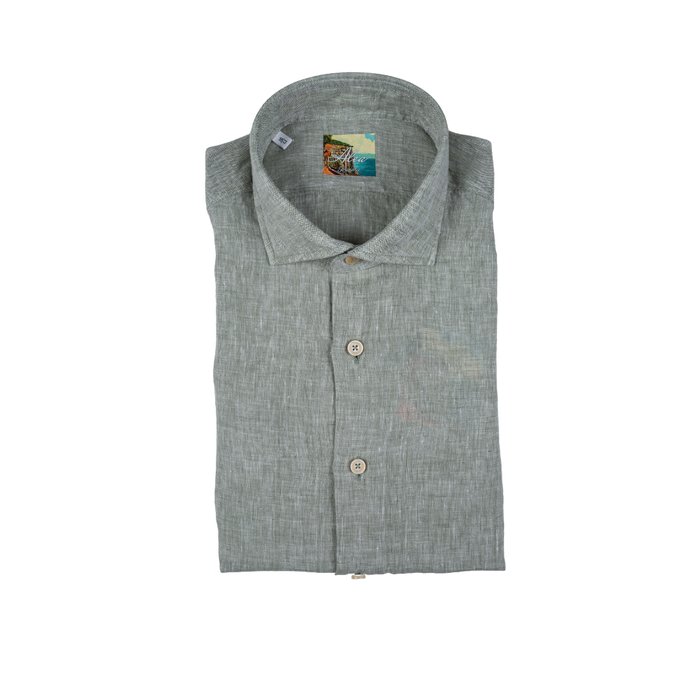 Camisa de lino de color liso