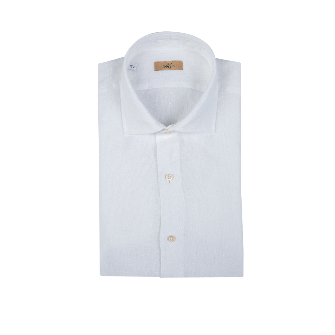 Camicia lino bianco washed