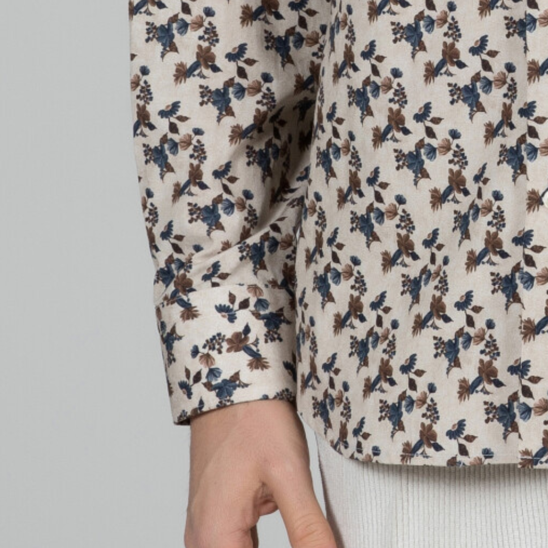 Camicia in tessuto stampato disegno esclusivo 100% cotone