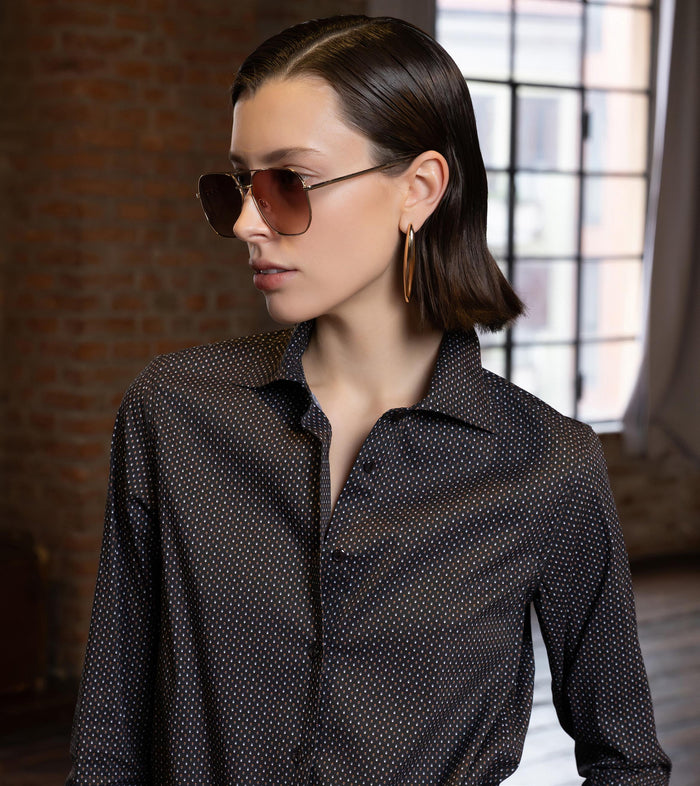 camicia marrone donna	