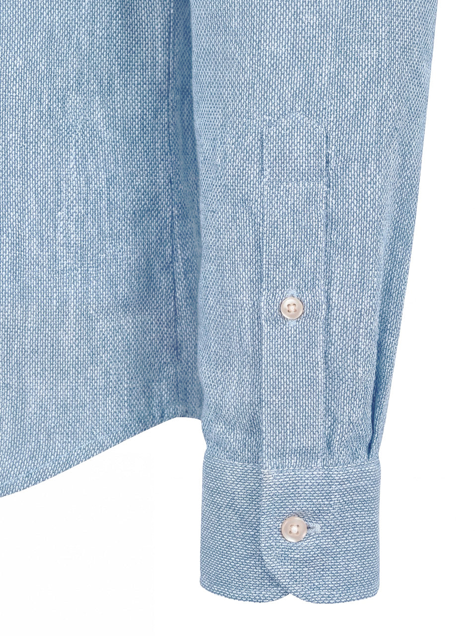 Camicia di lino celeste washed
