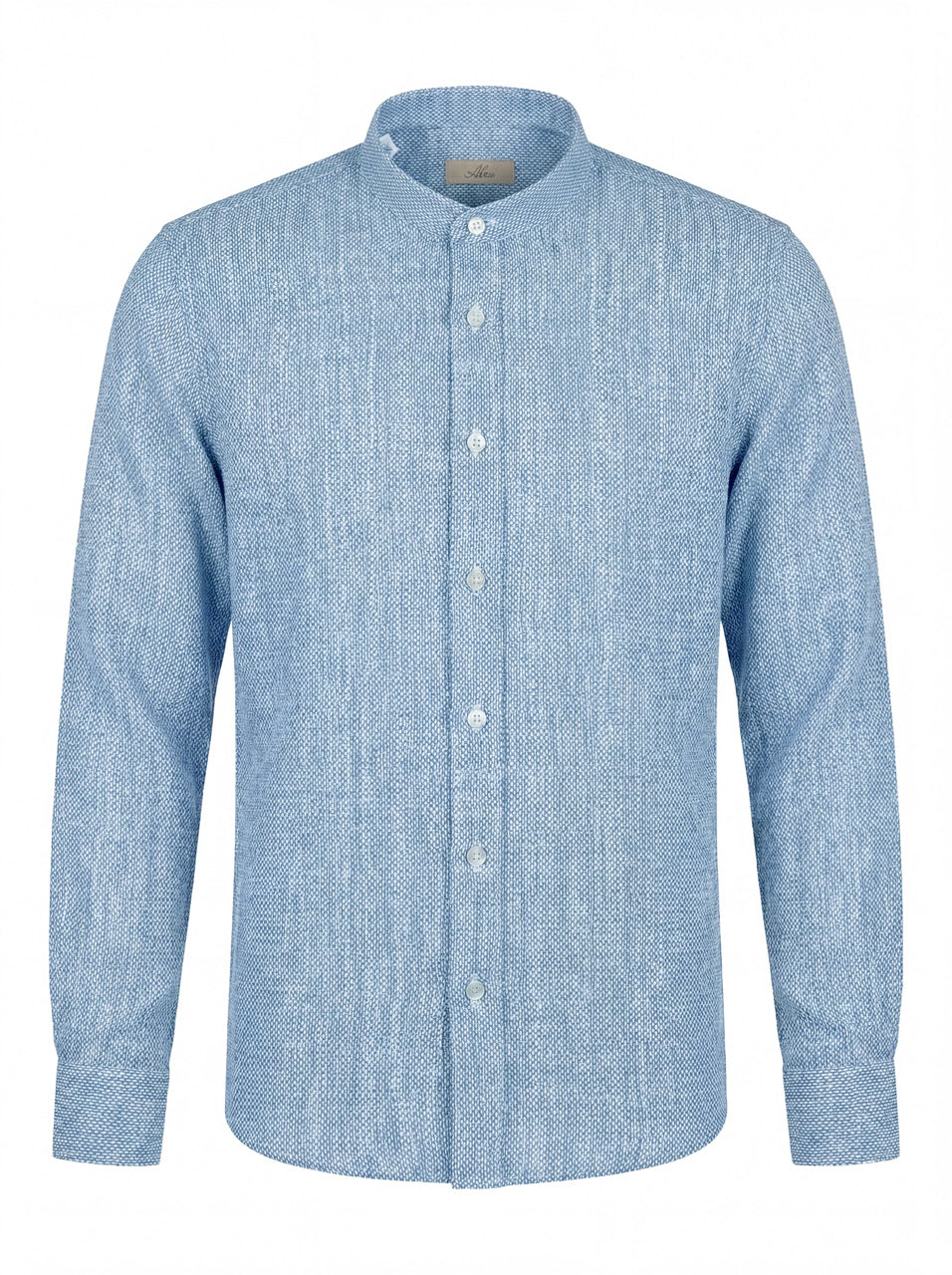 Camicia di lino celeste washed